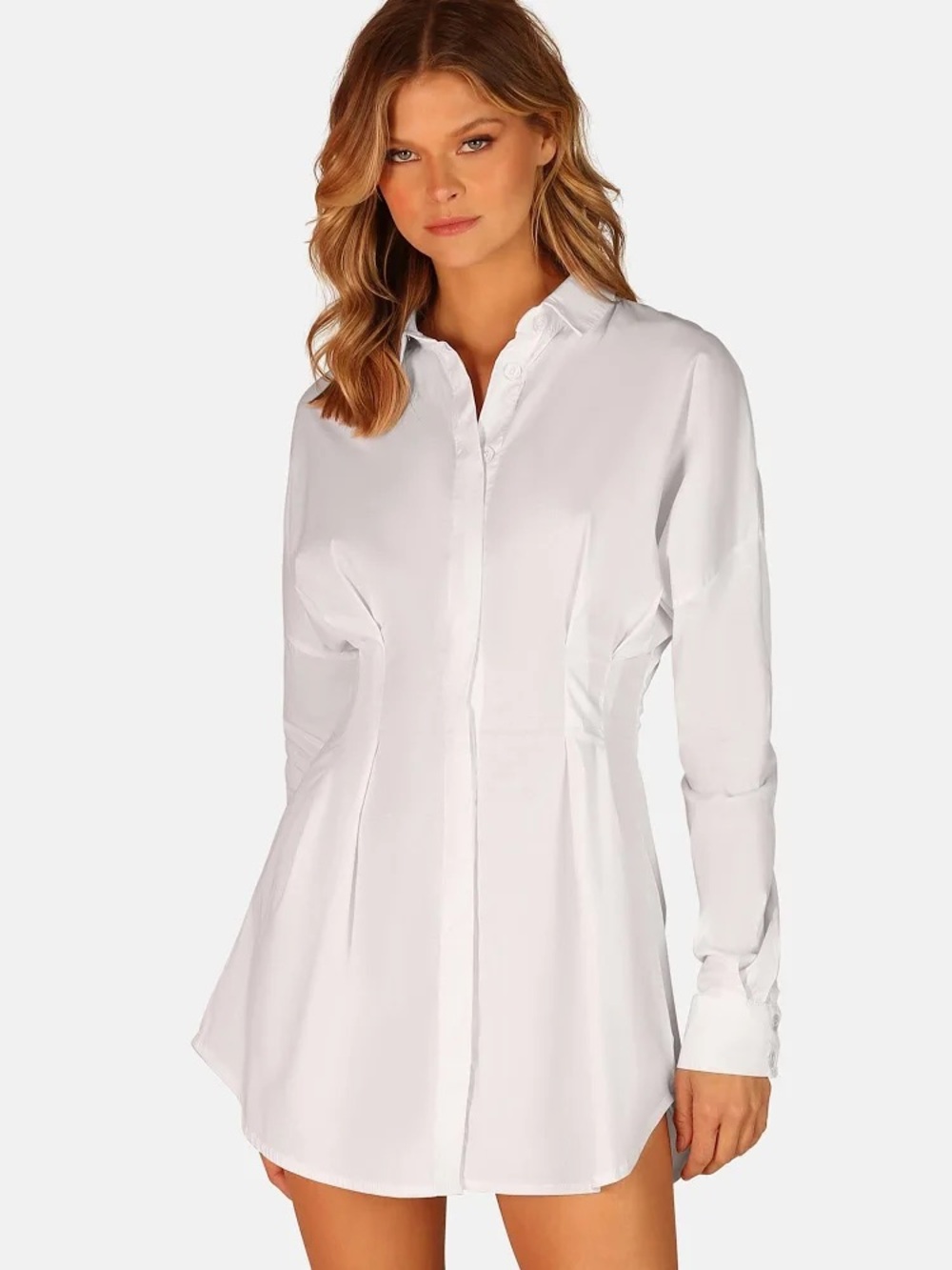 OW Ella White Shirt dress